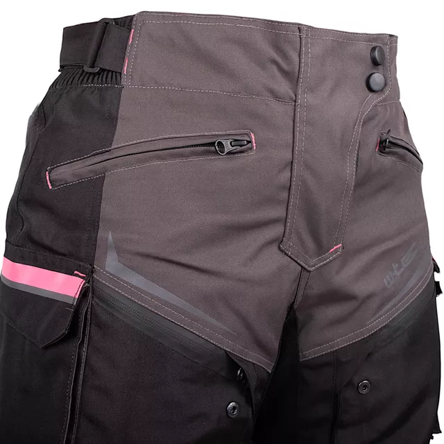 Női motoros nadrág W-TEC Barbata, rugalmas panelek, vízálló membrán, szellőzőpanelek, visionight fényvisszaverő elemek