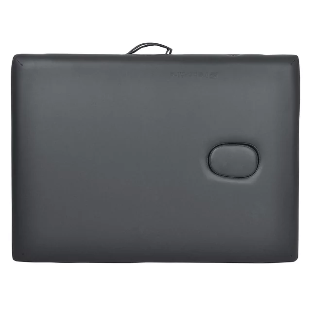 Masszázságy inSPORTline Orashi 186x60x62,5-85,5 cm 2 részes fa, olaj- és vízálló műbőr, bükkfa szerkezet, állítható fejtámla, levehető kartámaszok - fekete
