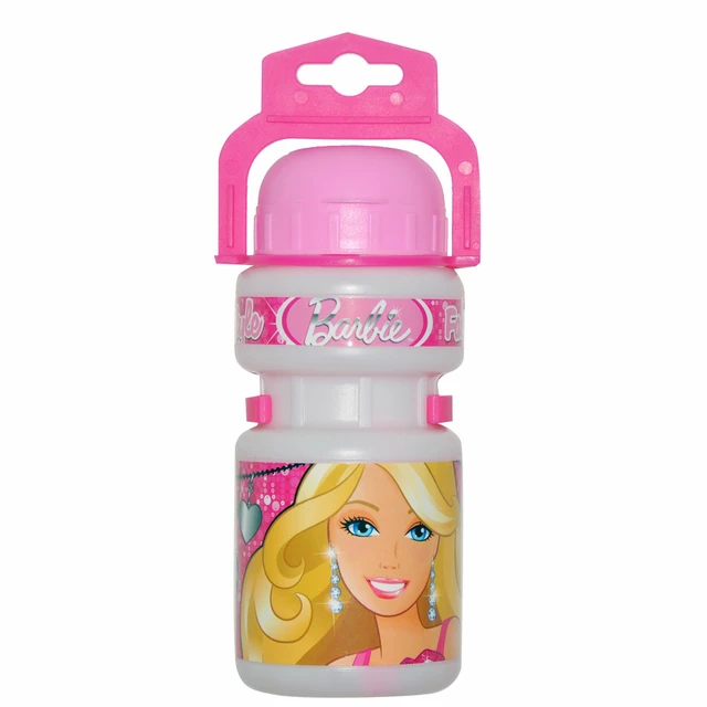 Műanyag biciklis üveg+üvegtartó Barbie