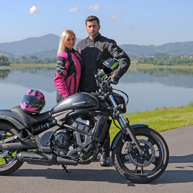 Női softshell motoros kabát W-TEC Alenalla - fekete-rózsaszín