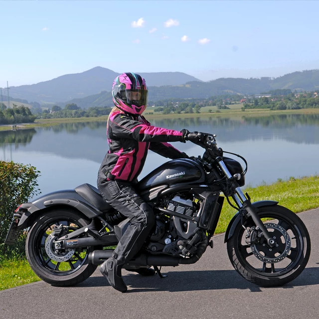 Női softshell motoros kabát W-TEC Alenalla - fekete-rózsaszín