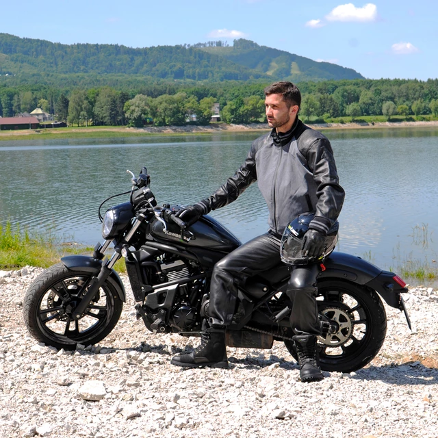 Motoros bőrnadrág W-TEC Roster NF-1250 - fekete