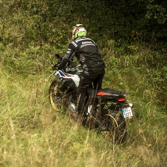 Férfi motoros kabát W-TEC GS-1613 - fekete-szürke-zöld