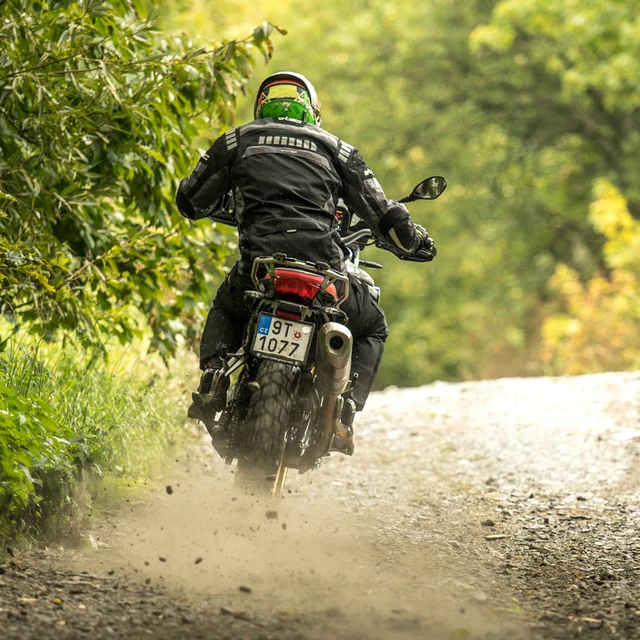 Férfi motoros kabát W-TEC GS-1613 - fekete-szürke-zöld