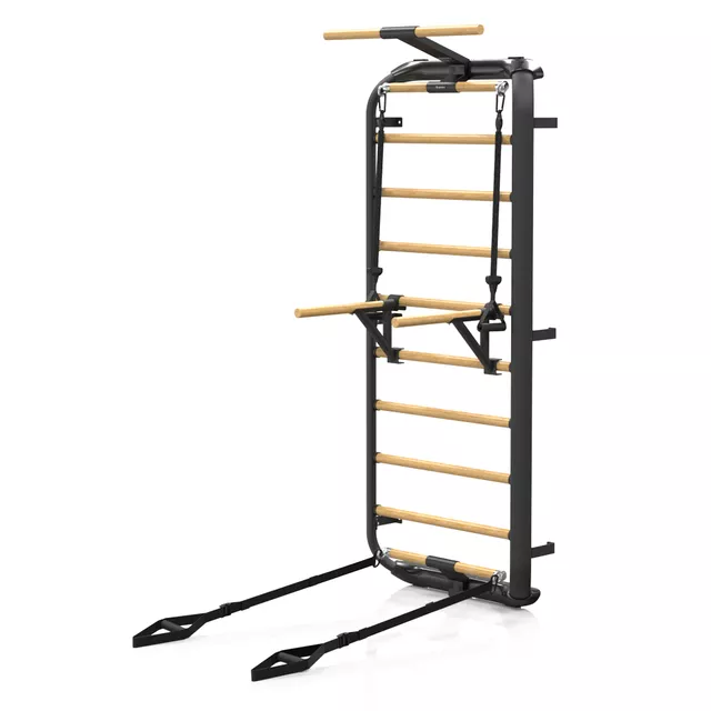 Bordásfal inSPORTline Wootkit 220×86 cm, 8 kör alakú lépcsőfok, falhoz rögzítés, könnyű karbantartás, egyszerű és gyors összeszerelés