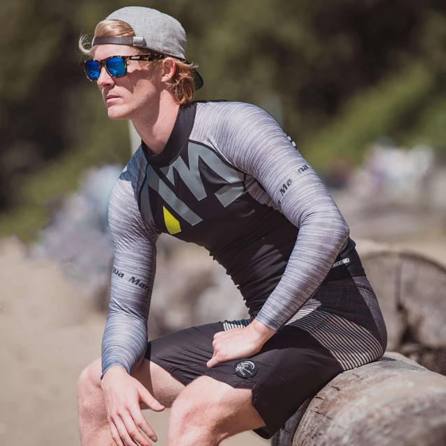 Férfi hosszú ujjú póló vízi sportokhoz Aqua Marina Division - szürke