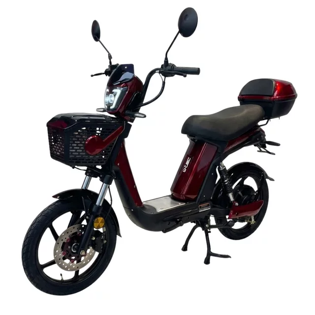 Elektromos robogó W-TEC E-Greta II 12Ah 18",  LED-es világítás, távirányító beépített riasztóval, áttekinthető digitális kijelző, 50 km hatótávolság - fekete