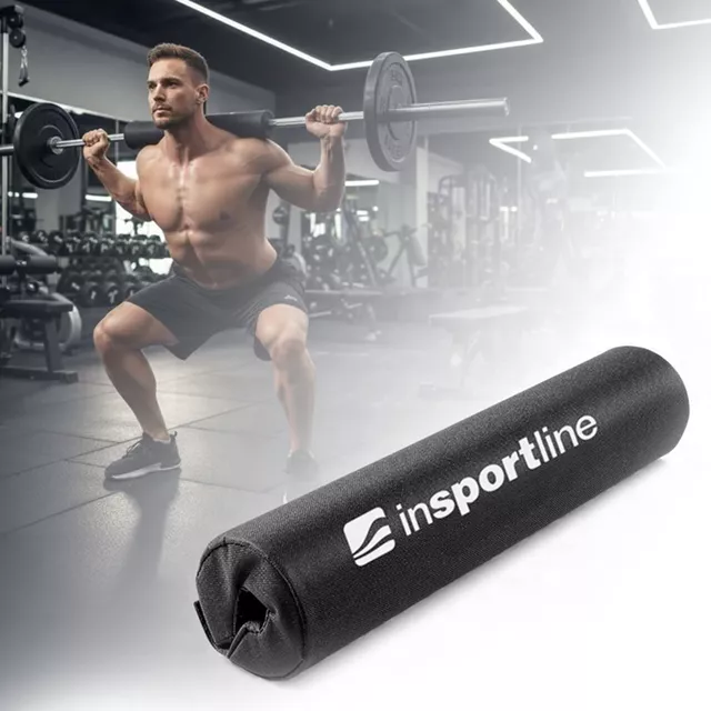 Súlyzórúd védő inSPORTline Enberoll 40x8 cm, tépőzáras rögzítés, habszivacs anyag, Oxford szövet