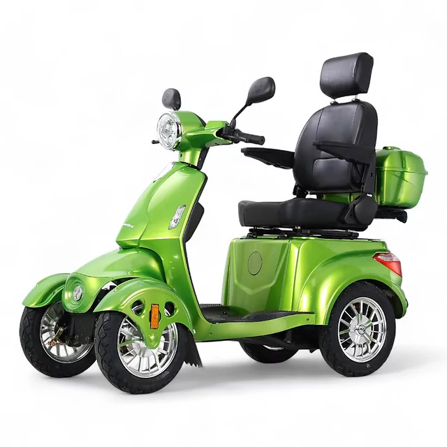 Négykerekű elektromos robogó inSPORTline Antun - fekete - zöld