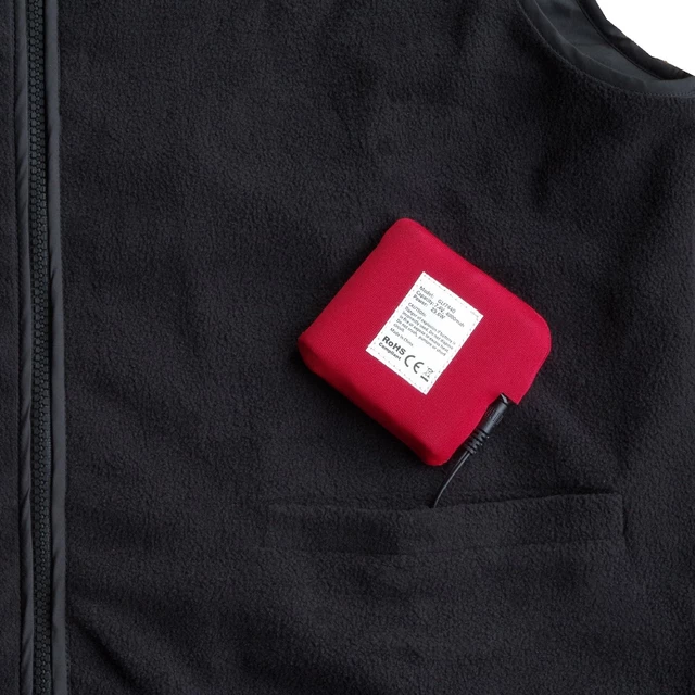 Fűthető fleece mellény Glovii GV1 - fekete