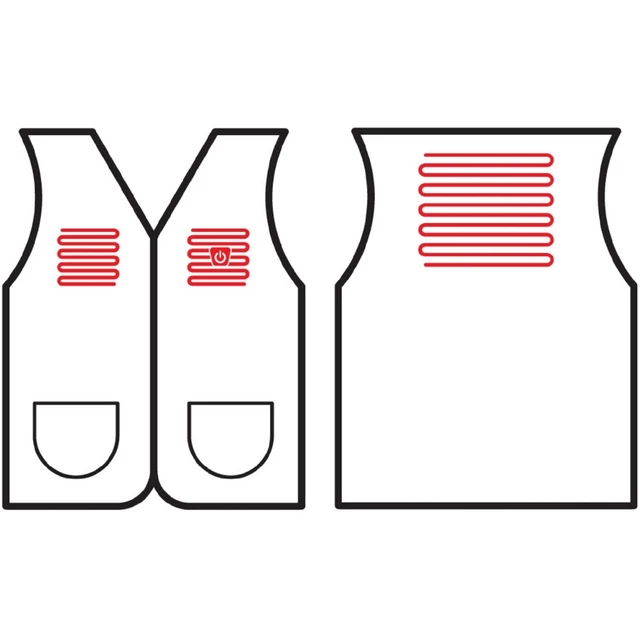 Fűthető fleece mellény Glovii GV1 - fekete