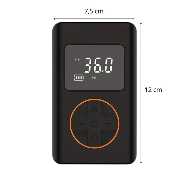 Elemes pumpa inSPORTline Gaberila Power Bankkal és LED lámpával