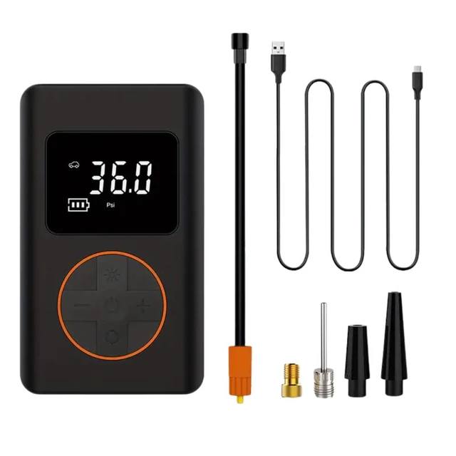 Elemes pumpa inSPORTline Gaberila Power Bankkal és LED lámpával