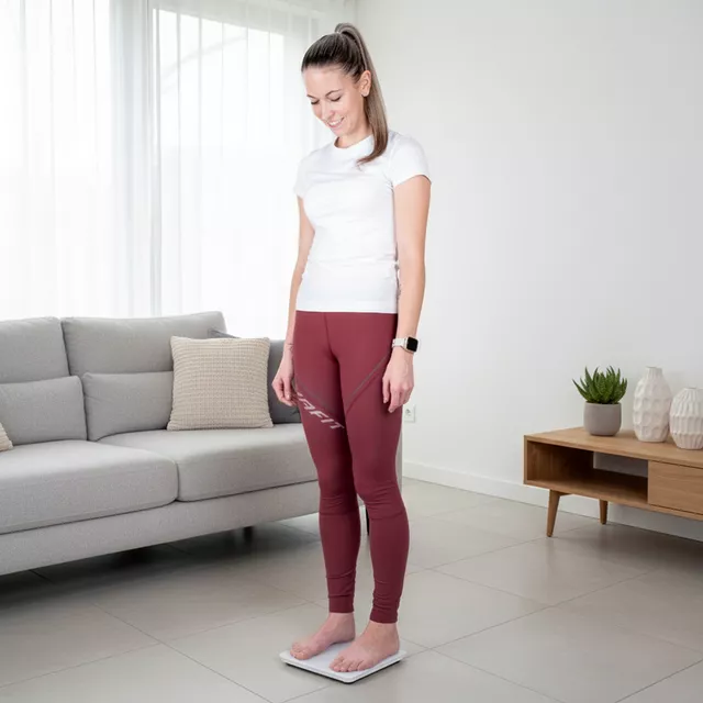 Intelligens személyi mérleg inSPORTline Syncale 20, LED kijelző, 14 különböző mérési érték, akár 24 felhasználó - fehér