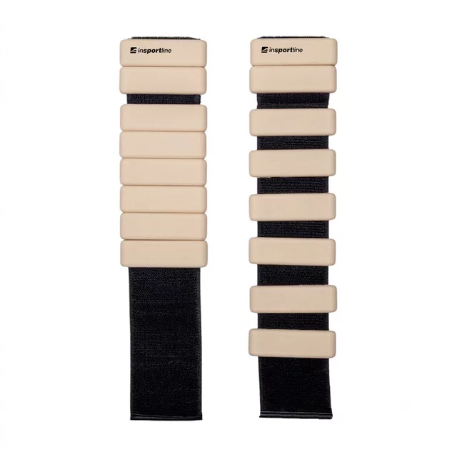 Fitness boka- és csuklósúlyok inSPORTline Brace 2x1 kg, hatékony edzéssegédeszköz, univerzális méret, rugalmas pánt, tépőzáras rögzítés - rózsaszín