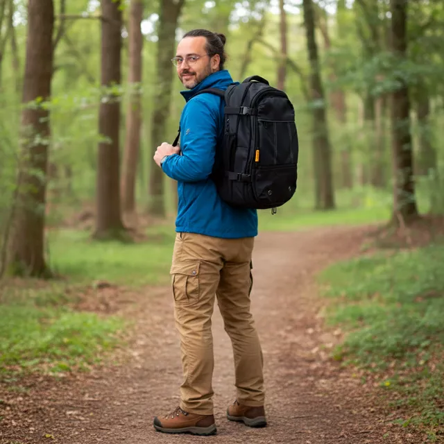 Utazó hátizsák inSPORTline Wingmate 33-50l, vízálló zseb, laptopzseb gyors hozzáféréssel, csatlakozókábel a powerbankhoz, 50 literes kapacitás