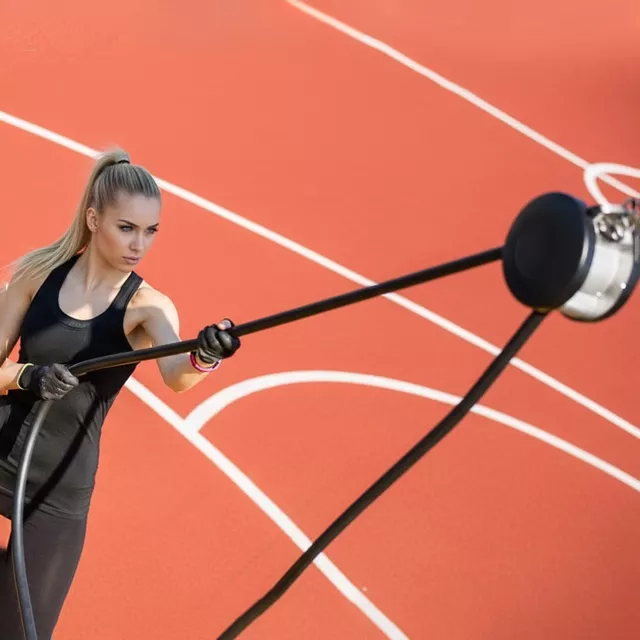 Végtelen kötél inSPORTline Endlesso Pro, 6 terhelési szint, folyamatos kötélmozgató rendszer, függesztőszíj, csavaros karabiner, max. terhelés 150 kg