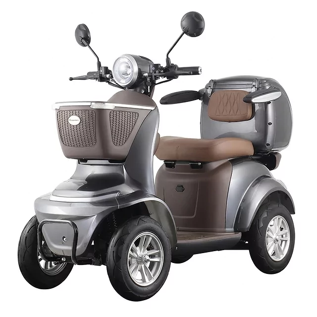 Négykerekű elektromos moped W-TEC Lubica II, LCD kijelző, 3 sebességi mód, tempomat, biztonsági riasztó - szürke - szürke