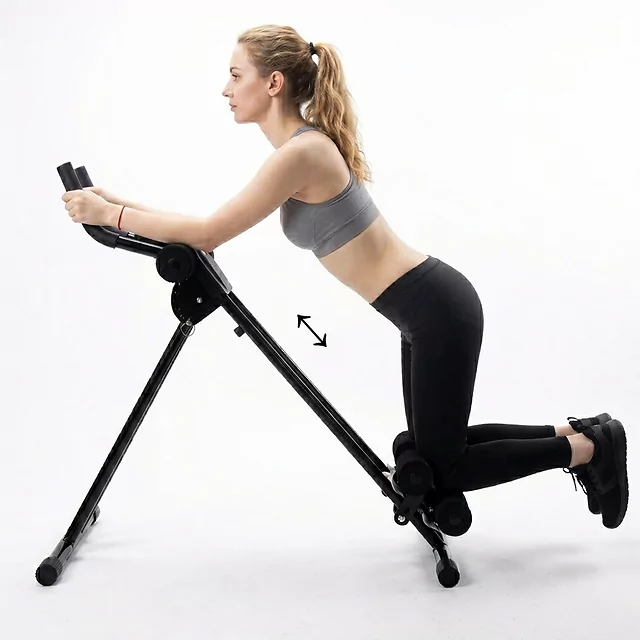 Hasizom edző inSPORTline Ab Lifter Evo, LED-es kijelző, stabil acélszerkezet, 5 nehézségi szint, habszivacs görgők