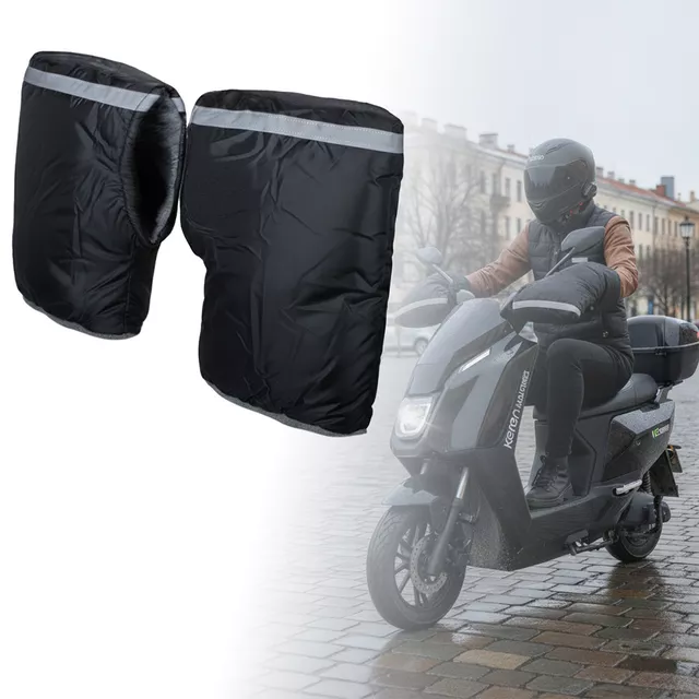 Kormánykesztyű inSPORTline Glovara, puha és meleg belső gyapjú, zsinórral zárható, fényvisszaverő elemek