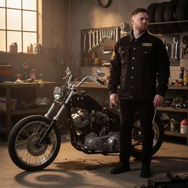 Motoros kabát W-TEC Black Heart Reeftor, cipzáras kapucni húzózsinórral, meghosszabbított hosszúság, steppelt belső bélés, hosszú ujjak - fekete