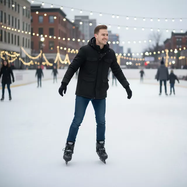 Jégkorcsolya inSPORTline Niorto, ComfortFit technológia, AdjusTouch rendszer, Safety Ankle rendszer - fekete