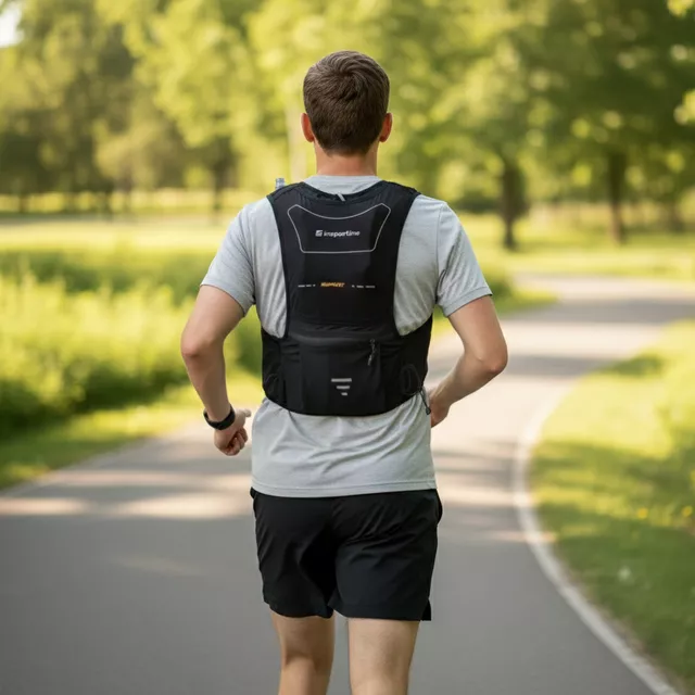 Futómellény inSPORTline Runfast L-XXL, húzózsinór, légáteresztő és gyorsan száradó anyag, biztonsági síp