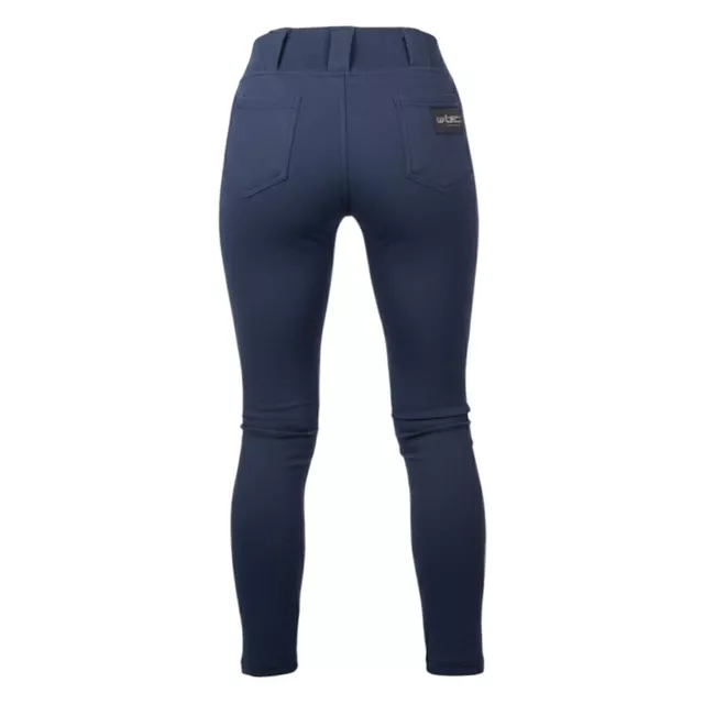 Női motoros leggings W-TEC Lukrecia Base Blue, elasztikus, testhezálló szabás, sztreccs panelek, magas derékrész - kék