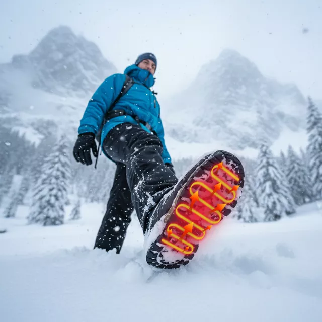 Fűthető cipőbetét inSPORTline W-TEC Dinaro 2x3200mAh távírányítóval, egyenletes hőelosztás, 3 hőmérsékleti üzemmód