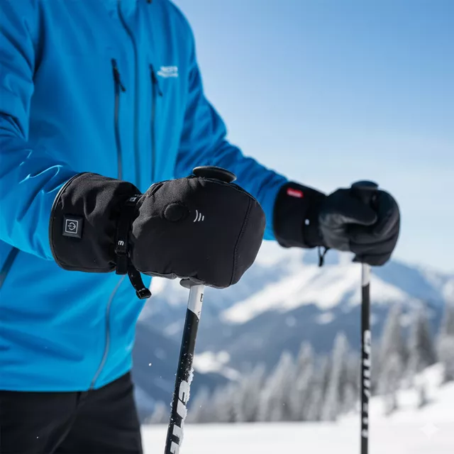 Fűthető kesztyű W-TEC HEATflip 2in1 2x2000 mAh, praktikus mágnes, kényelmes belső bélés, 3 fűtési mód