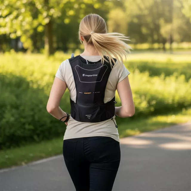 Futómellény inSPORTline Runfast XS-M, húzózsinór, légáteresztő és gyorsan száradó anyag, biztonsági síp