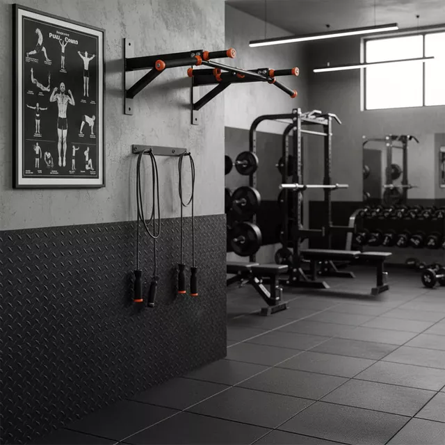 Húzódzkodó inSPORTline Wallibor, minimális helyigény, speciális felületkezelés, nagy szilárdság, csúszásmentes kapaszkodó, 3 fogási lehetőség