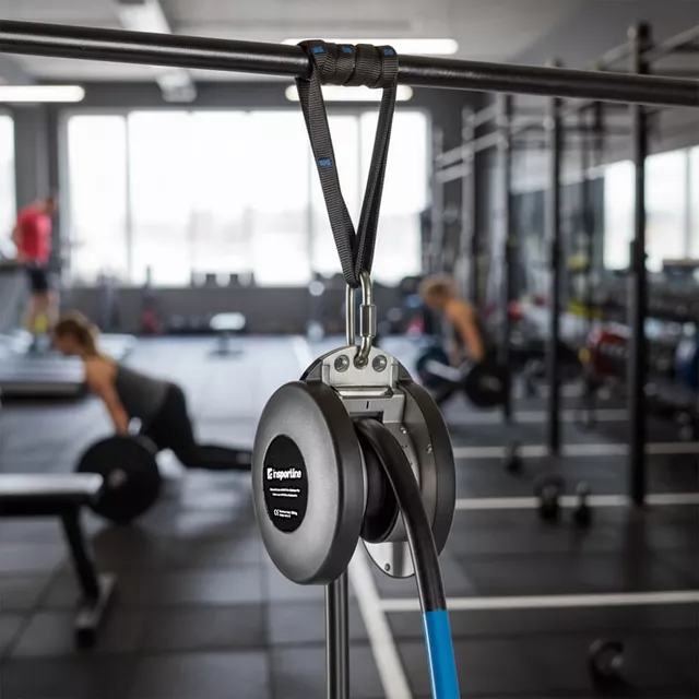 Végtelen kötél inSPORTline Endlesso Pro, 6 terhelési szint, folyamatos kötélmozgató rendszer, függesztőszíj, csavaros karabiner, max. terhelés 150 kg