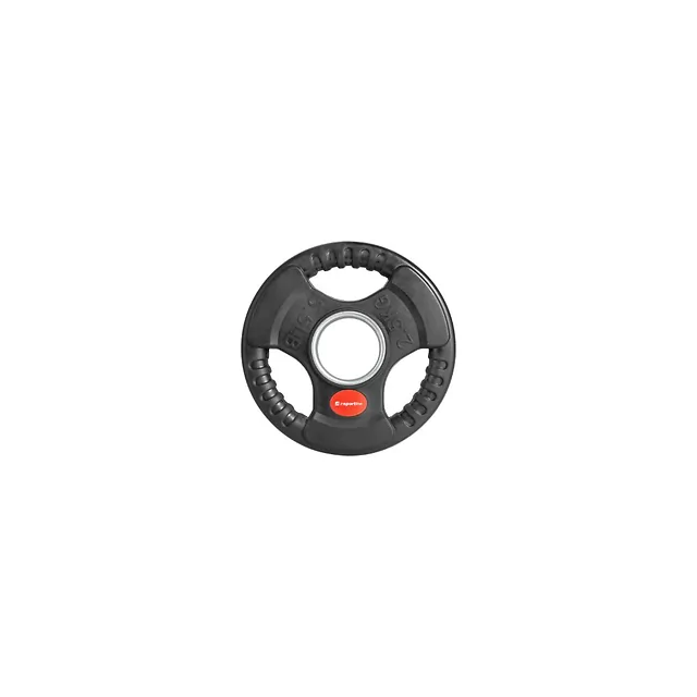 Gumírozott olimpiai súlytárcsa inSPORTline Graton OL 2,5 kg 50 mm, fokozott kopásállóság, ergonomikus forma, magas tartósság