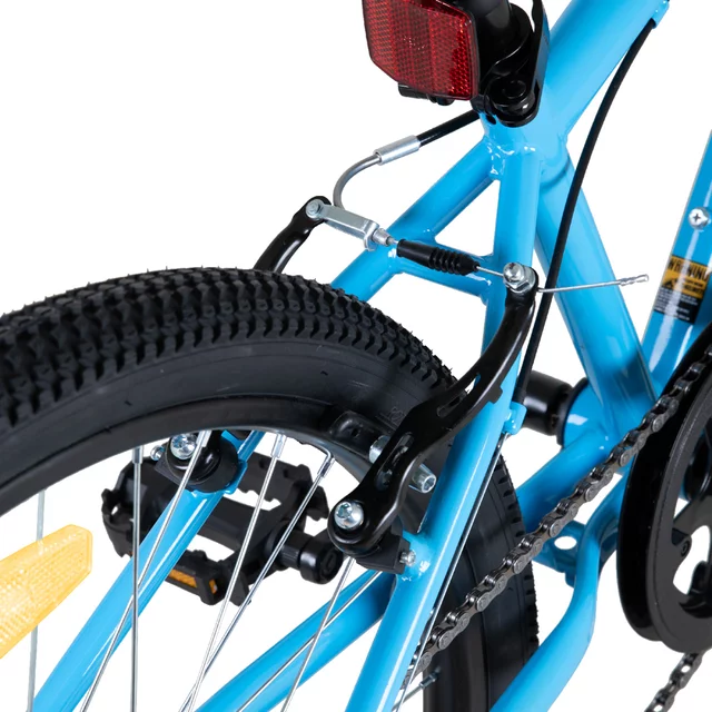 Junior hegyikerékpár Hiland Climber 24", 125-150 cm, sportnyereg, széles MTB-kormány, Shimano hátsó váltó, V-fékek, kettős falú alumínium felnik - fekete
