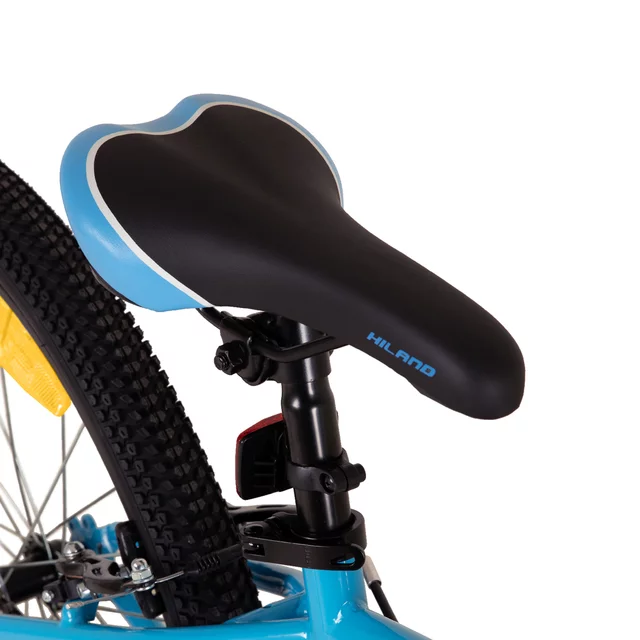 Junior hegyikerékpár Hiland Climber 24", 125-150 cm, sportnyereg, széles MTB-kormány, Shimano hátsó váltó, V-fékek, kettős falú alumínium felnik - fekete