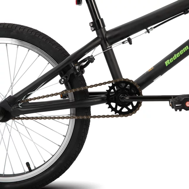BMX kerékpár Hiland Redeem 20", 12,82 kg, ergonomikus nyereg, Hi-Ten acél alkatrészek,  U-fék rendszer, 20 × 2,125" méretű széles gumiabroncsok - piros
