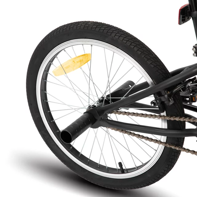 BMX kerékpár Hiland Redeem 20", 12,82 kg, ergonomikus nyereg, Hi-Ten acél alkatrészek,  U-fék rendszer, 20 × 2,125" méretű széles gumiabroncsok - piros