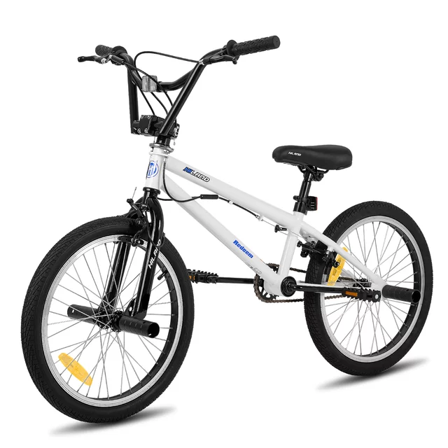 BMX kerékpár Hiland Redeem 20", 12,82 kg, ergonomikus nyereg, Hi-Ten acél alkatrészek,  U-fék rendszer, 20 × 2,125" méretű széles gumiabroncsok - piros
