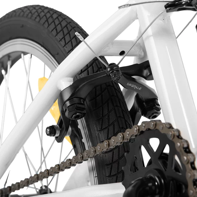 BMX kerékpár Hiland Redeem 20", 12,82 kg, ergonomikus nyereg, Hi-Ten acél alkatrészek,  U-fék rendszer, 20 × 2,125" méretű széles gumiabroncsok - piros