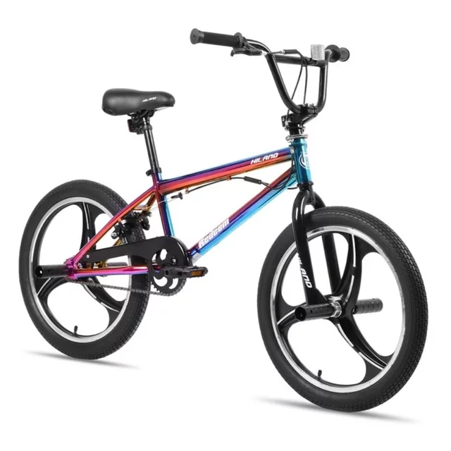 BMX kerékpár Hiland Redeem Iridium 20", 360°-ban forgatható kormány, erős Hi-Ten acél váz, U-fék rendszer, 20 × 2,125" méretű széles gumiabroncsok - irídium - irídium