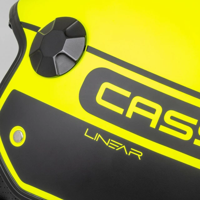 Motoros bukósisak Cassida Handy Plus Linear matt fluoreszkáló sárga/fekete