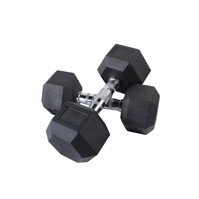Hatszögletű súlyzó inSPORTline Hexsteel 15 kg, ergonomikus csúszásmentes fogantyú, modern design, precíz kivitelezés
