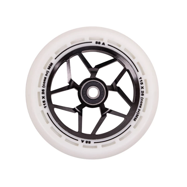 Roller kerék LMT L Wheel 115 mm ABEC 9 csapággyal - fekete-fehér - fekete-fehér