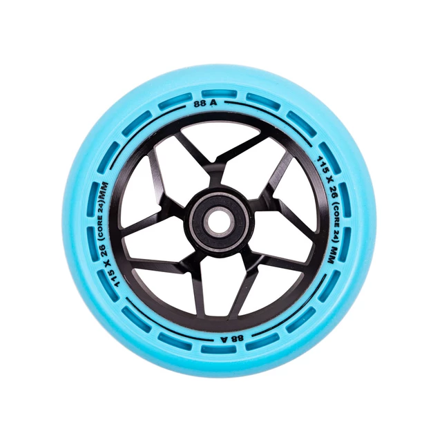 Roller kerék LMT L Wheel 115 mm ABEC 9 csapággyal - fekete-fehér - fekete-kék