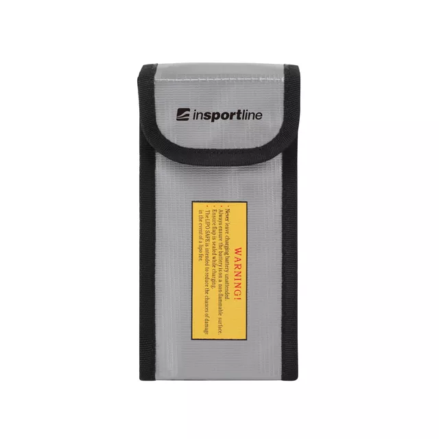 Tűzálló tok powerbankhoz inSPORTline Pofiba 17x9x5 cm, magas hőmérsékleti ellenállás, lángálló, vízálló, tépőzáras rögzítés