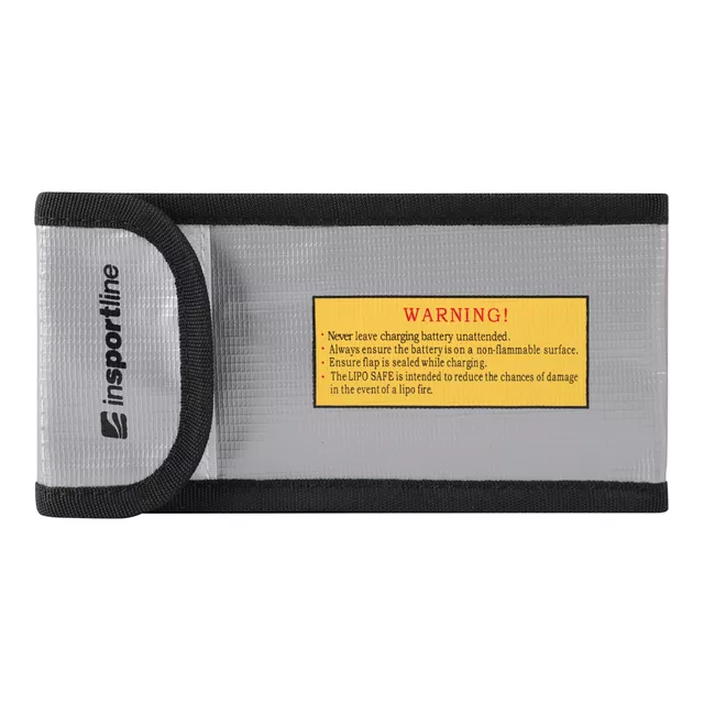 Tűzálló tok powerbankhoz inSPORTline Pofiba 17x9x5 cm, magas hőmérsékleti ellenállás, lángálló, vízálló, tépőzáras rögzítés