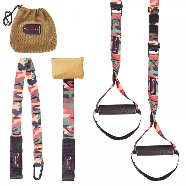 Felfüggeszthető erősítő inSPORTline MultiTrainer - katonai-terep mintás