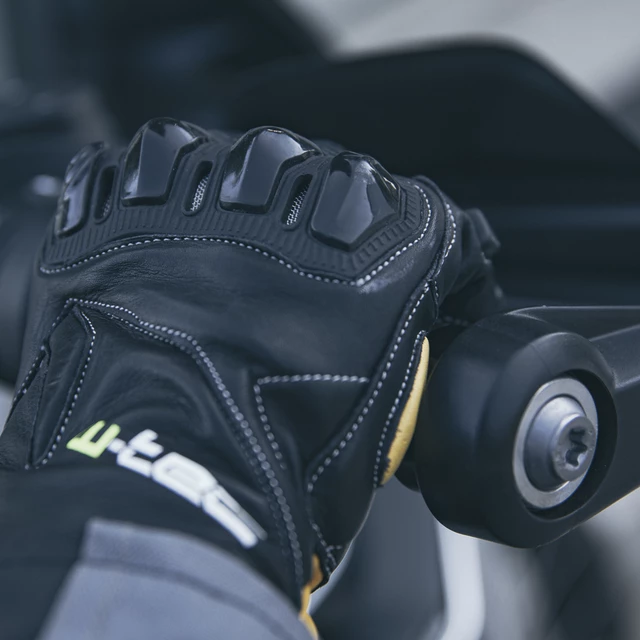 Bőr motoros kesztyű W-TEC Flanker B-6035 - fekete