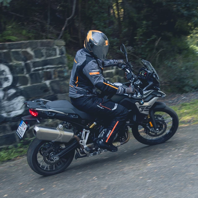 Férfi motoros kabát W-TEC Brandon - fekete-szürke-narancssárga